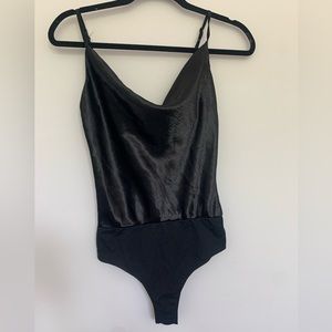 The impeccable pig cowl neck black bodysuit